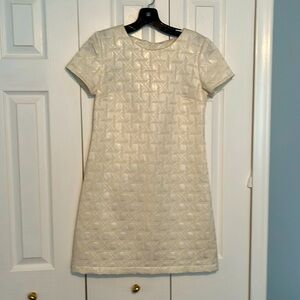 White quilted engagement party dress